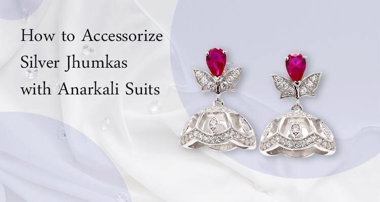 How to Accessorize Silver Jhumkas with Anarkali Suits